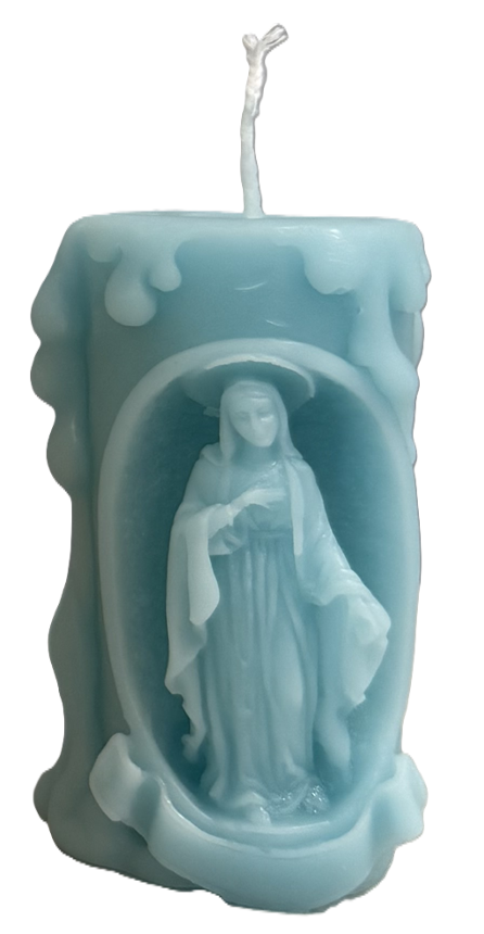Blue Assumption Candle