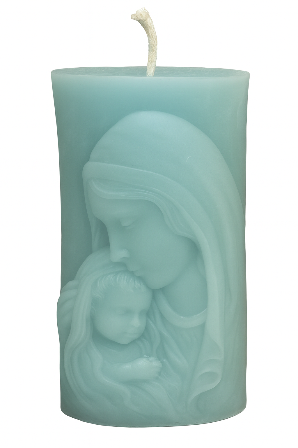Blue Madonna Candle