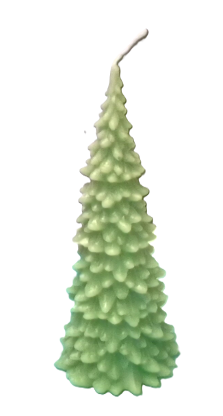 Large Christmas Tree Candle - Dark Green