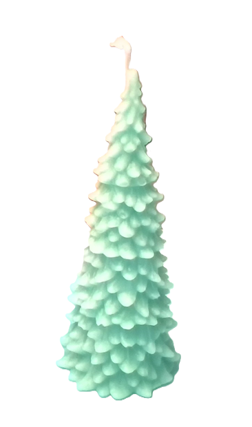 Large Christmas Tree Candle - Light Green